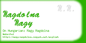 magdolna magy business card